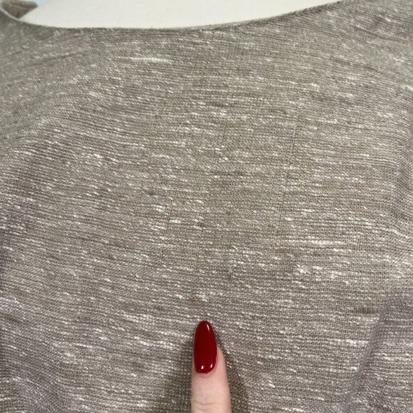 Lela Rose Wool Blend Bateau Neckline A-Line Sheath Knee Length Beige Dress XS - Picture 8 of 9